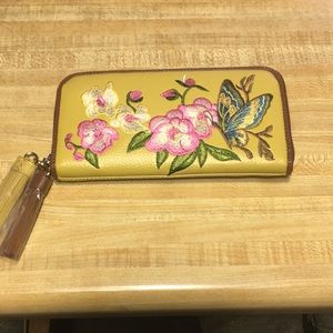 Sharif Embroidered Leather Wallet